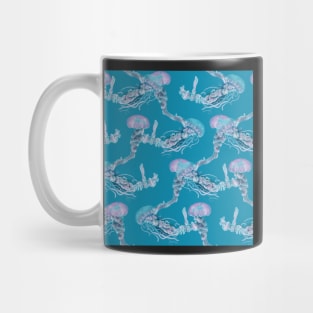 Criss Cross Jellysauce Coral Blue Mug